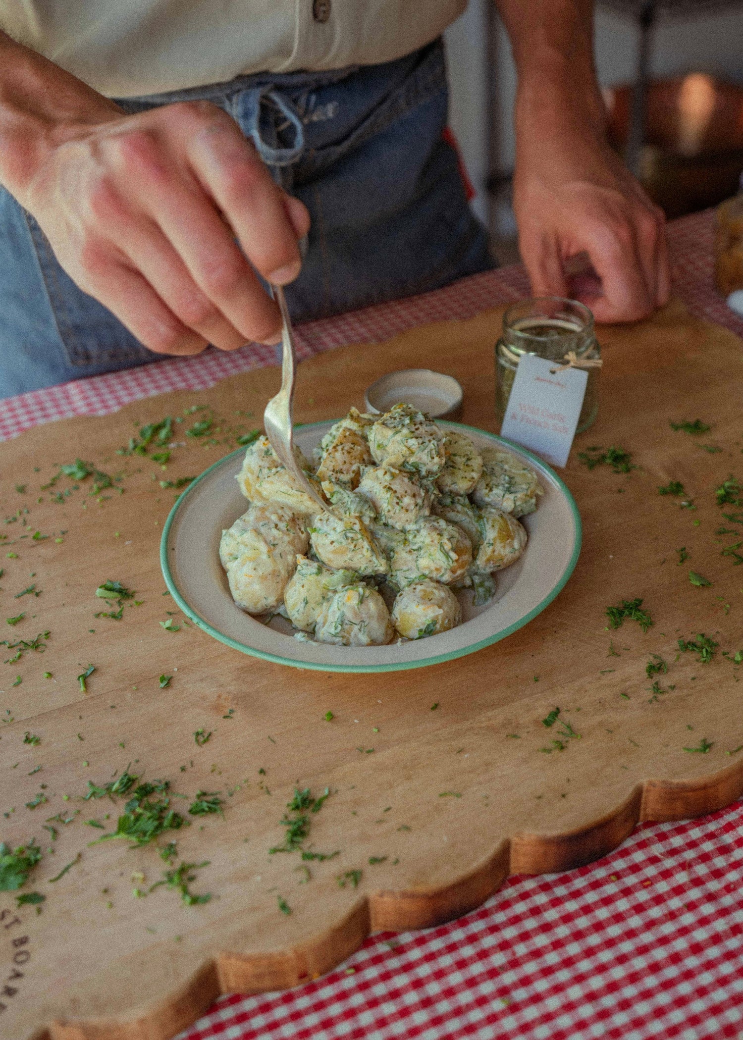 Wild Garlic Buttermilk Potato Salad